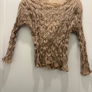 Michel LeBrun France Taupe Top; Size 2